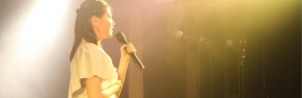 Rion Higashi. New York based actress/singer/dancer/translator Originally from Yokohama, Japan.